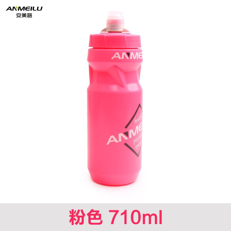 ANMEILU-botella de agua portátil para ciclismo, accesorios para deportes al aire libre, cantimplora, acampada, senderismo, Garrafa: Pink-710ML