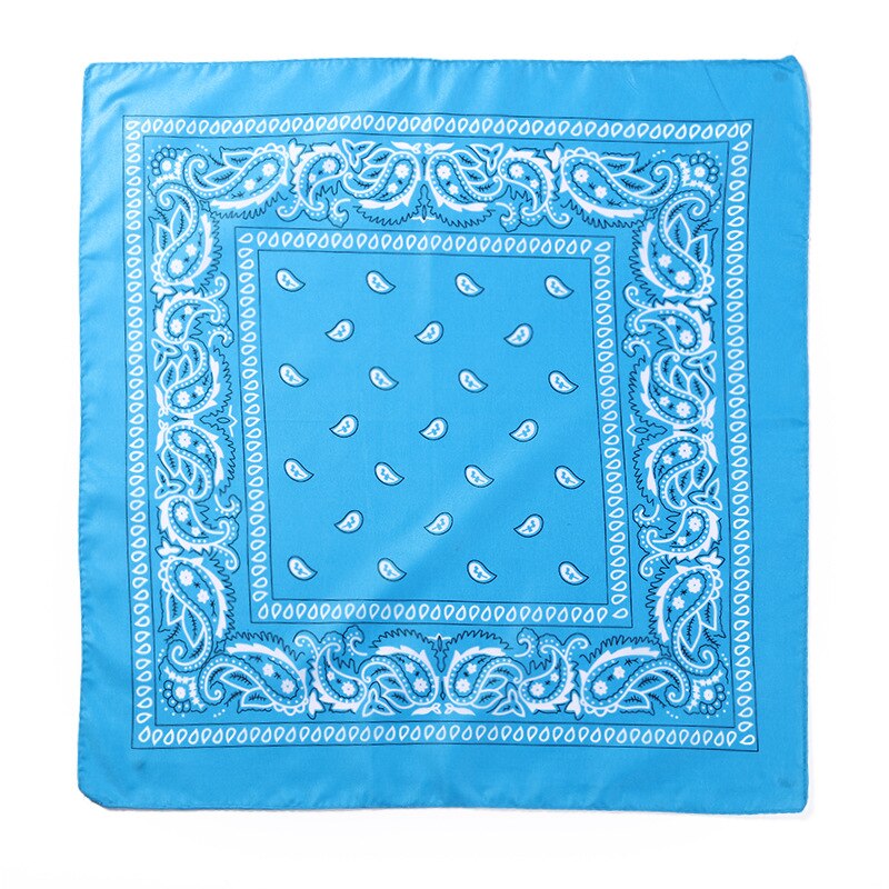 Foulard Bandana noir unisexe, style Hip Hop, bandeau pour cheveux, foulard carré pour le cou et la tête, mouchoir imprimé: FJ10