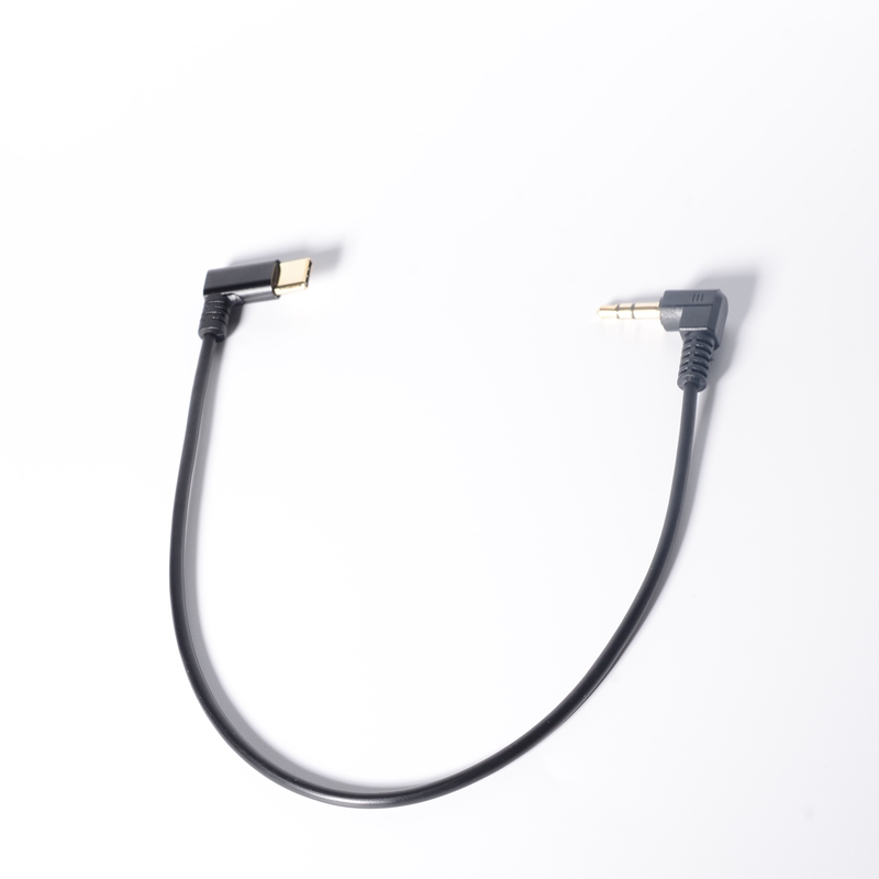 3.5 Mm & 2.5Mm Audio Naar Usb C Kabel, 90 Graden Hoek Usb Type-C Tot 2.5 3.5 Mm Elleboog Mannelijke Aux Hoofdtelefoon Jack Kabel 30Cm 1FT
