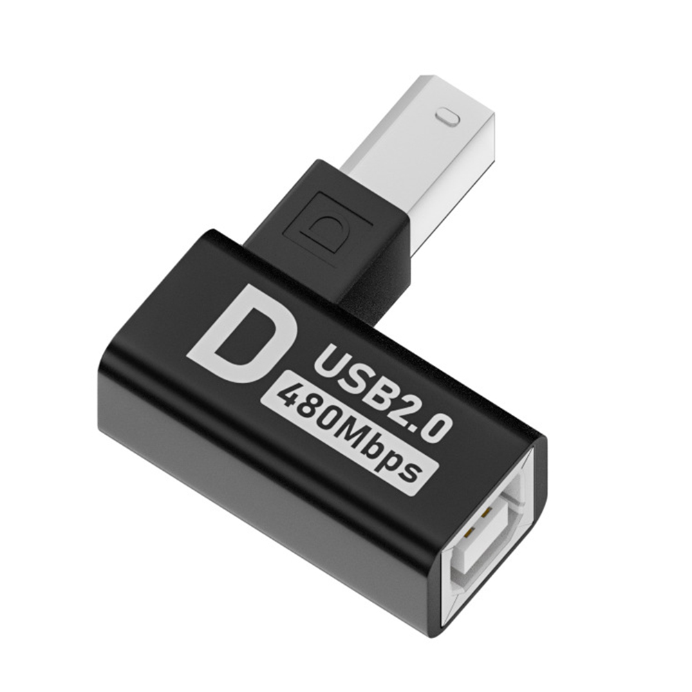 Adaptateur d'imprimante USB 2.0, USB 2.0 mâle vers femelle, résistant à 90 degrés, convertisseur de prise d'extension pour EAU d'imprimante: Rouge