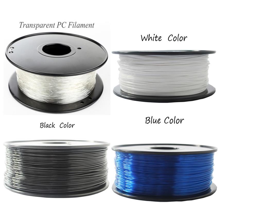 1.75/3mm Premium PC Filament for 3D Printer Polycarbonate Filament Strong Thermoplastic Temperature-Resistance