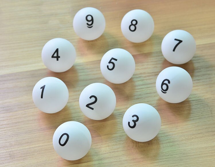 0-9 digital number color ball Lottery ball game ball yellow or white color