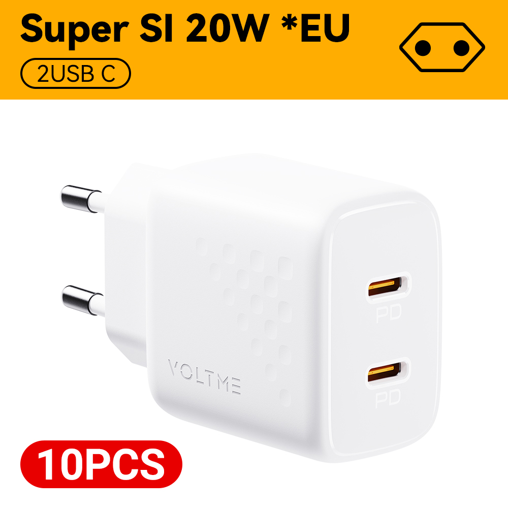 VOLTME 10PCS-Pack Revo 20W Mini/Lite/Duo Lite Series Clearance Tpye C USB C ChargerFast Charging For iphone Samsung: Universal