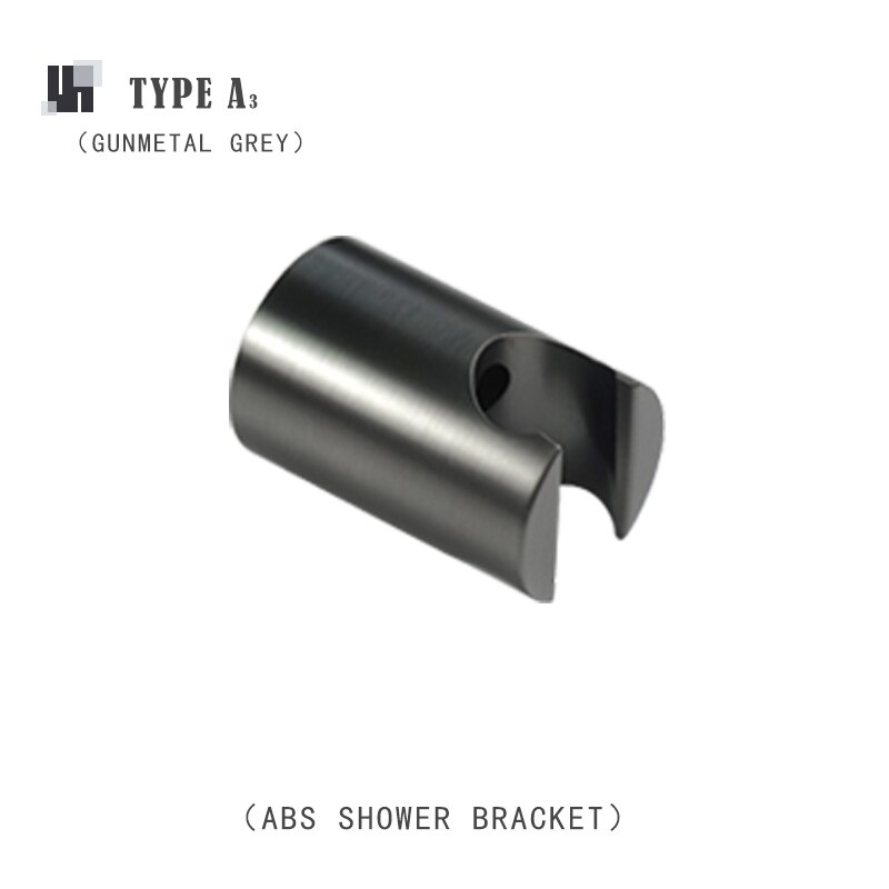 Hand Held Shower Head Holder Wall Mount Hand Shower Sprayer Holder ABS Bracket Bathroom Rose Gold Grey Chrome Shower Replacement: Type A3 Grey