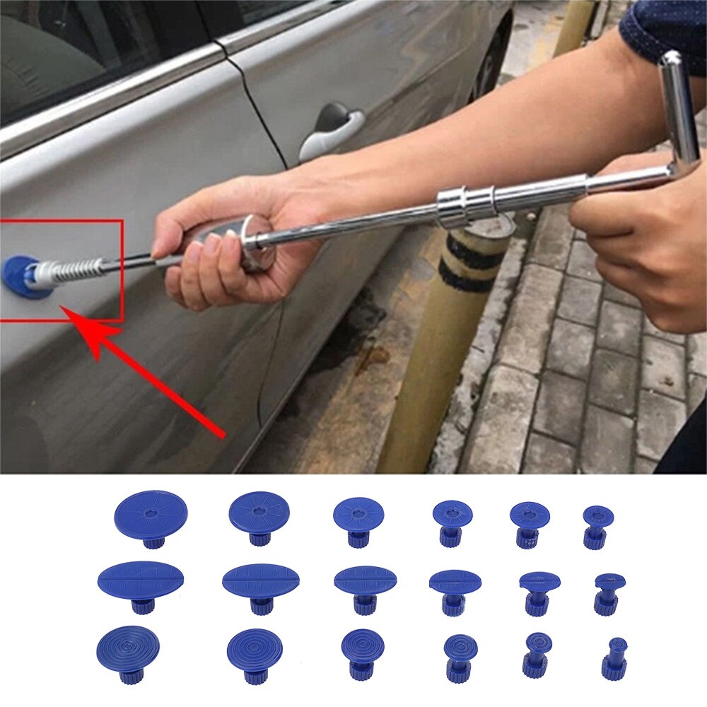 24pcs car free sheet metal dent repairer T-rod puller kit