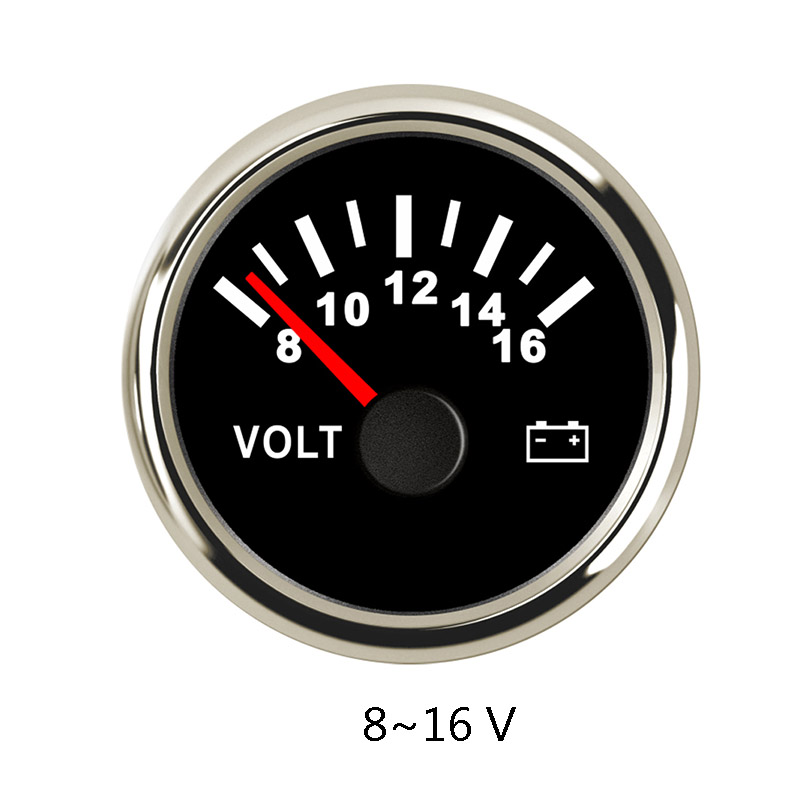 52 mm Marine Auto Voltmeter 8-16 V 18-32 V Waterproof Gauge For Motorcycle Car Boat Automobile With Red Backlight 12V 24V: BS  816V