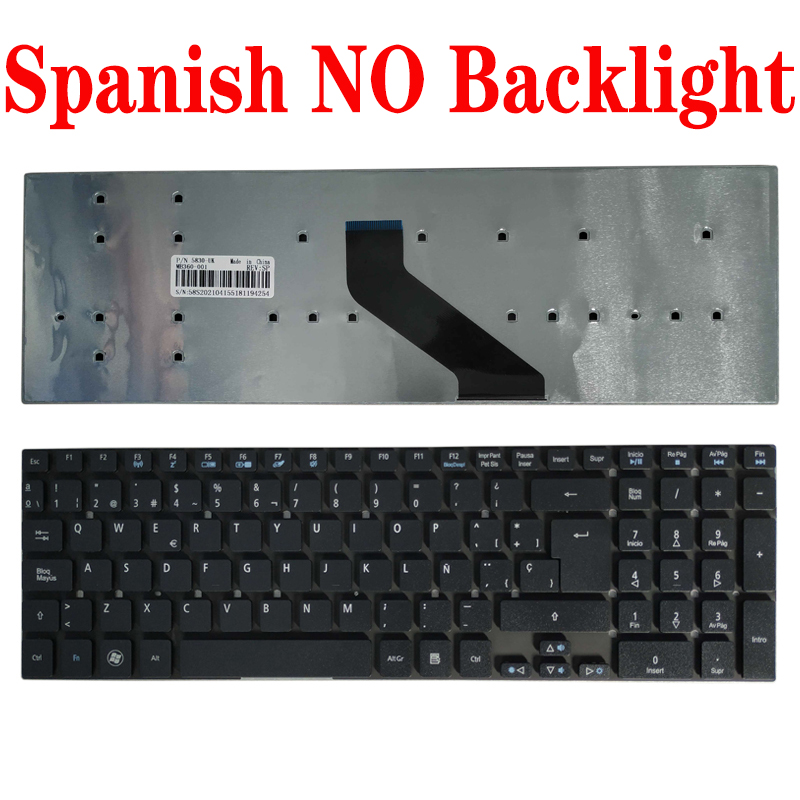 Teclado de EE. UU./FR/francés/SP/español/BR/brasileño para ACER Aspire, V3-551, V3-551G, V3-571, V3-571G, V3-731, V3-772: SP NO  Backlight