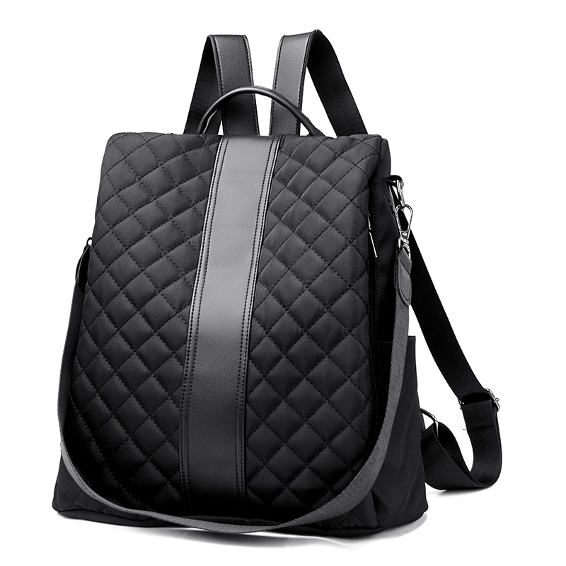 Mochila de viaje antirrobo a la para mujer, mochila escolar de gran capacidad para niñas, mochila de tela duradera de para mujer: Negro