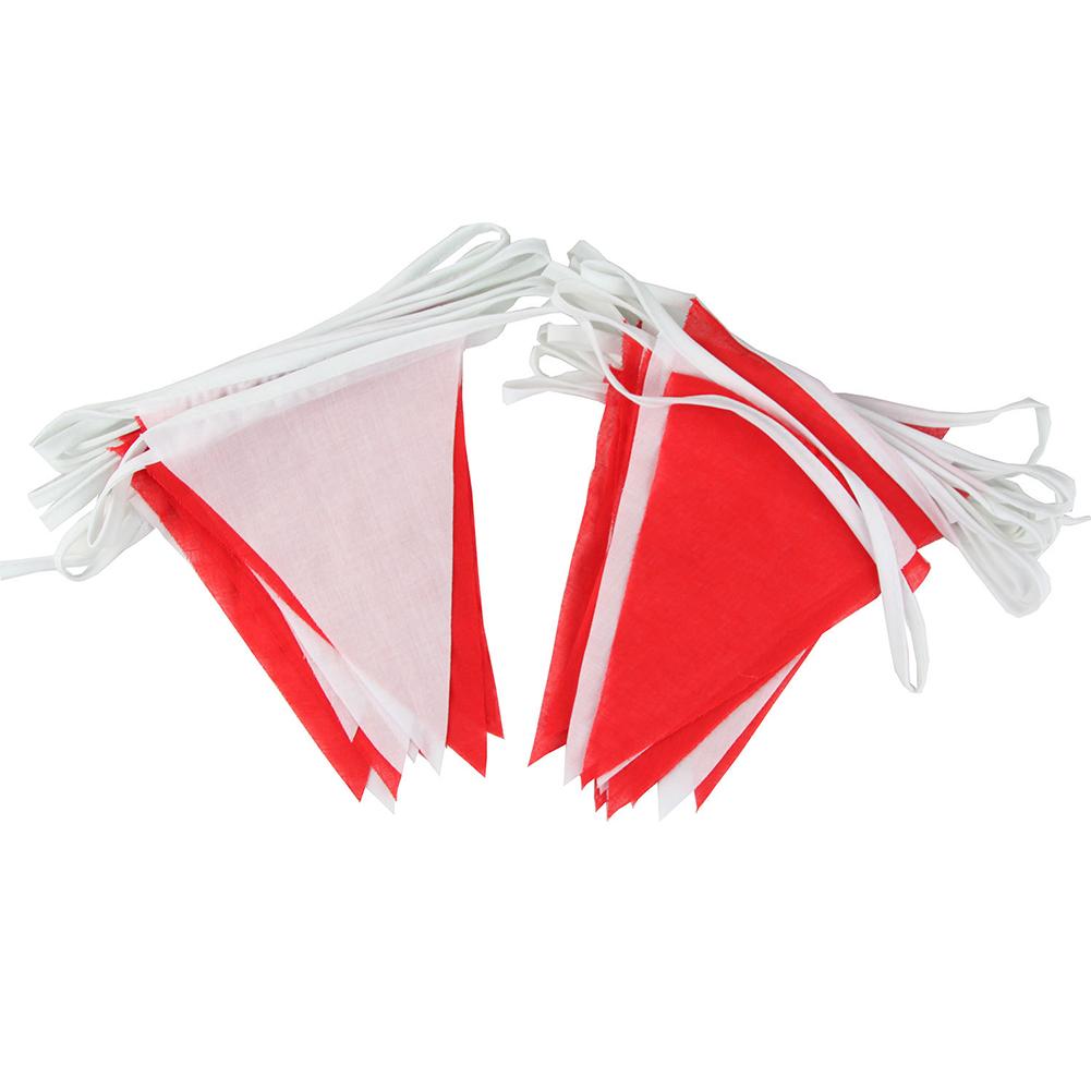 Bunting Banner Red and White Alternating Flags Bunting Party Decoration 20 Flags 10 Metres Wedding Birthday Party