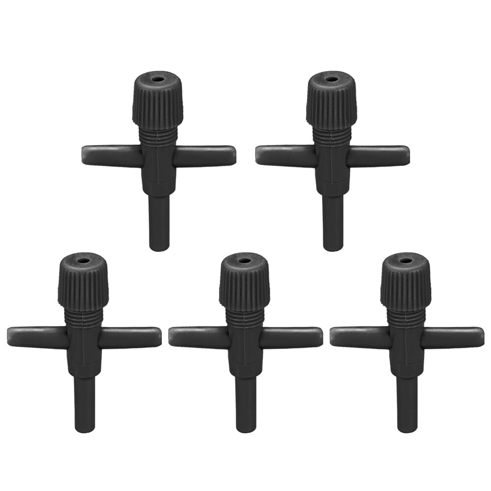 5pcs Classic 2 Way Outlet Air Flow Distributor Fish Tank Manifold Splitter Control Valve Household Fish Tank Accessaries Part: A