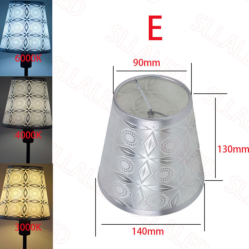 Pantallas de tela para lámpara de pared, tela translúcida moderna para el hogar, mesita de noche, cubierta de iluminación de escritorio, tulipanes para lámpara de mesa: Castaño