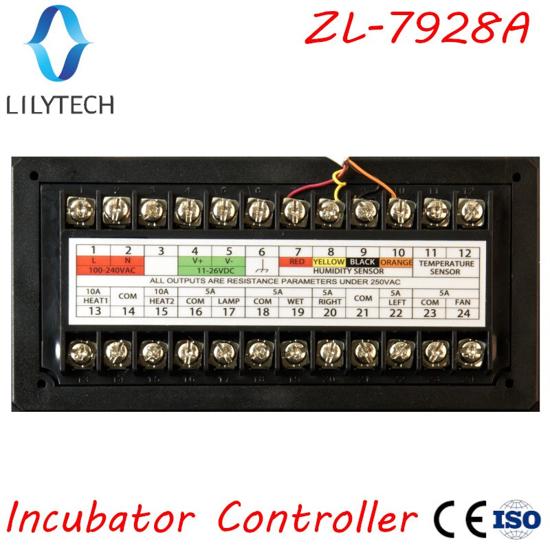 ZL-7928A, 100/220Vac,12V Battery backup,Dry outputs,Multifunction Automatic Incubator, Incubator Controller, Lilytech,ZL-7918A