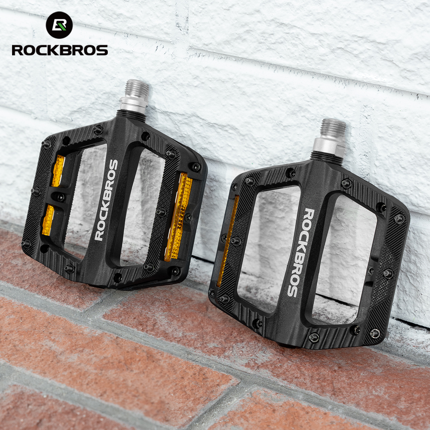 ROCKBROS pédales de vélo en Nylon pédales de vélo légères et durables pédales de vélo à roulement scellé pédales antidérapantes