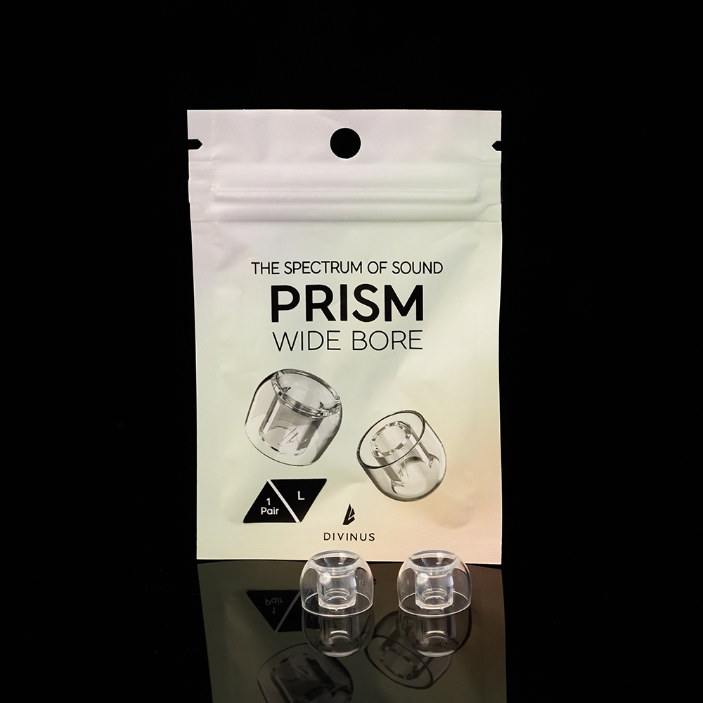 Divinus Prism Wide Bore LSR Earphone Eartips For 4-6mm Nozzle, Earphone Ear Tips for Dunu Davinci, AFUL Performer 5+2, JUZEAR