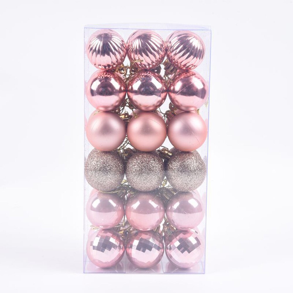 Arbre de noël pendentif boules fête de mariage suspendus ornement nouvel an fournitures fête décoration de la maison fournitures 36 pièces