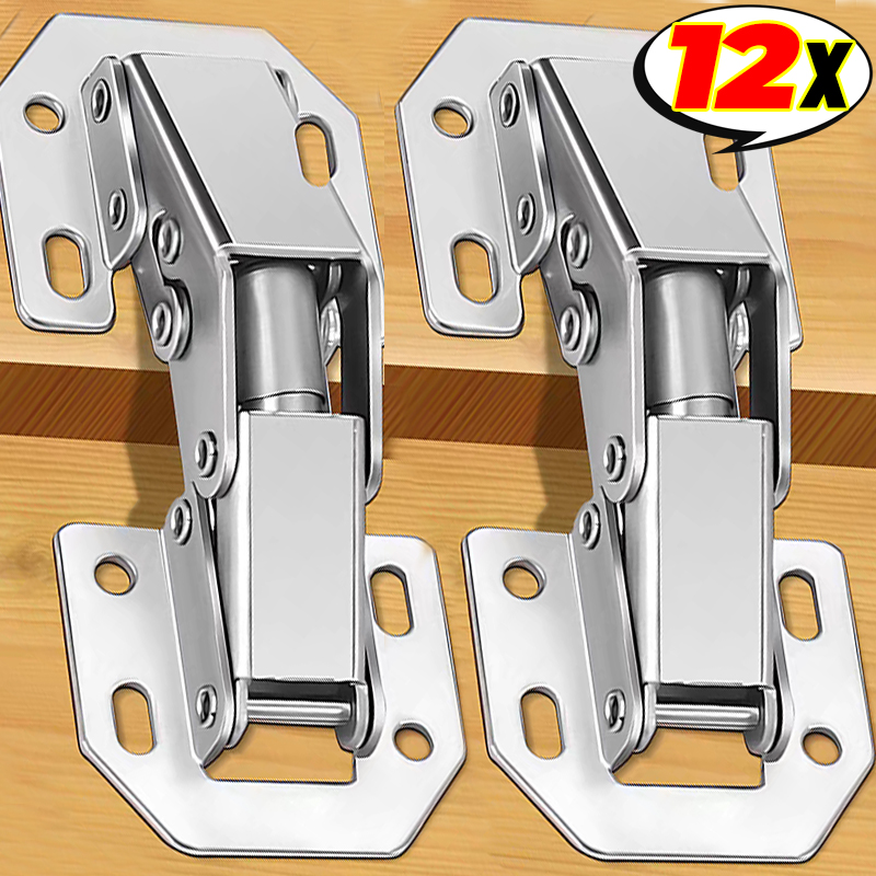 Charnières d'armoire en acier, 90 degrés, sans perçage, tampon hydraulique, porte, fenêtres, plus proche, outils de quincaillerie pour meubles