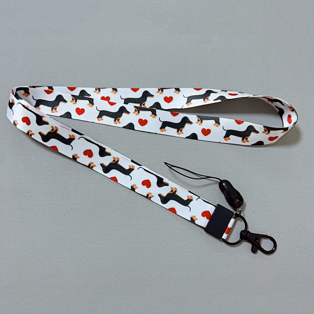 Dachshund Dog Men’s Lanyard Dog Print ID Badge Holder Lanyard for Keys Chain Cool for Boys