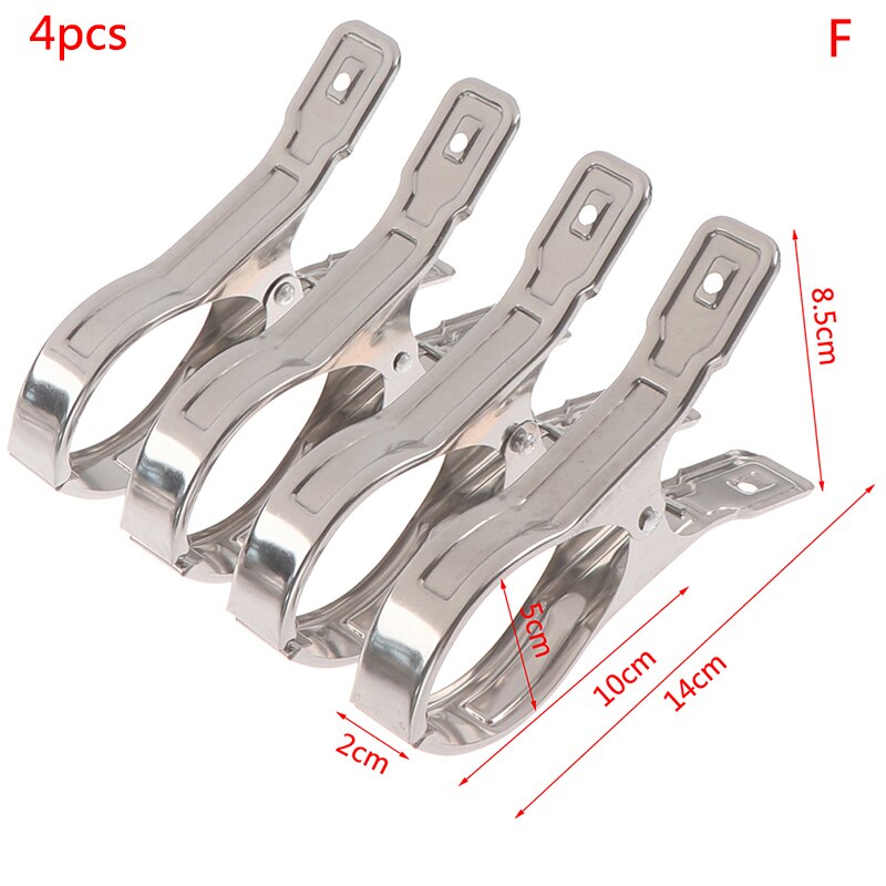 Stainless Steel Clothing Clothespin Quilt Clothes Clip Big Windproof Clothes Pin: F
