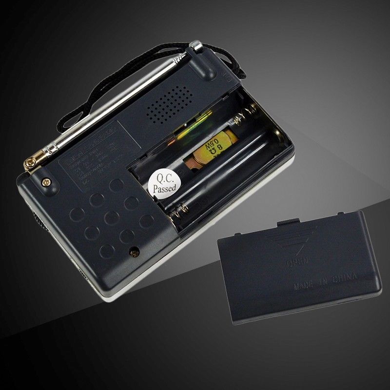 Mini bærbar radio håndholdt digital am/fm lommestørrelse radio slim teleskopisk antennemodtager