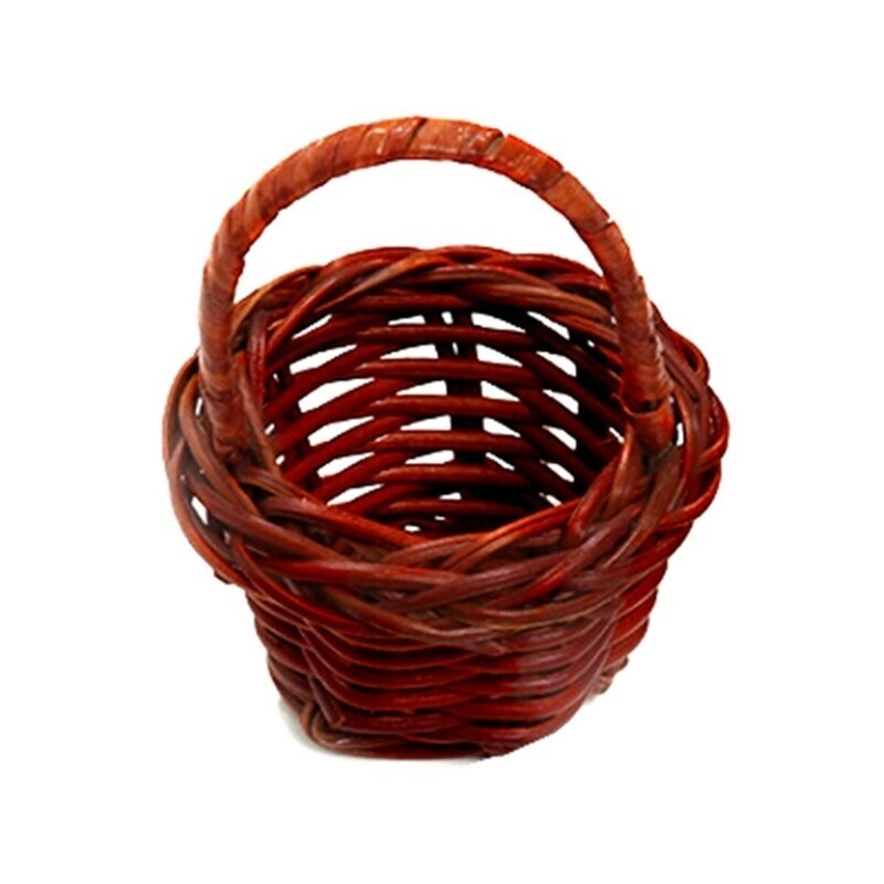 1PC Mini Rattan Weaving Storage Basket Fruit Rattan Storage Box for Cosmetics Tea Picnic Basket Organizer Kitchen Handicraft