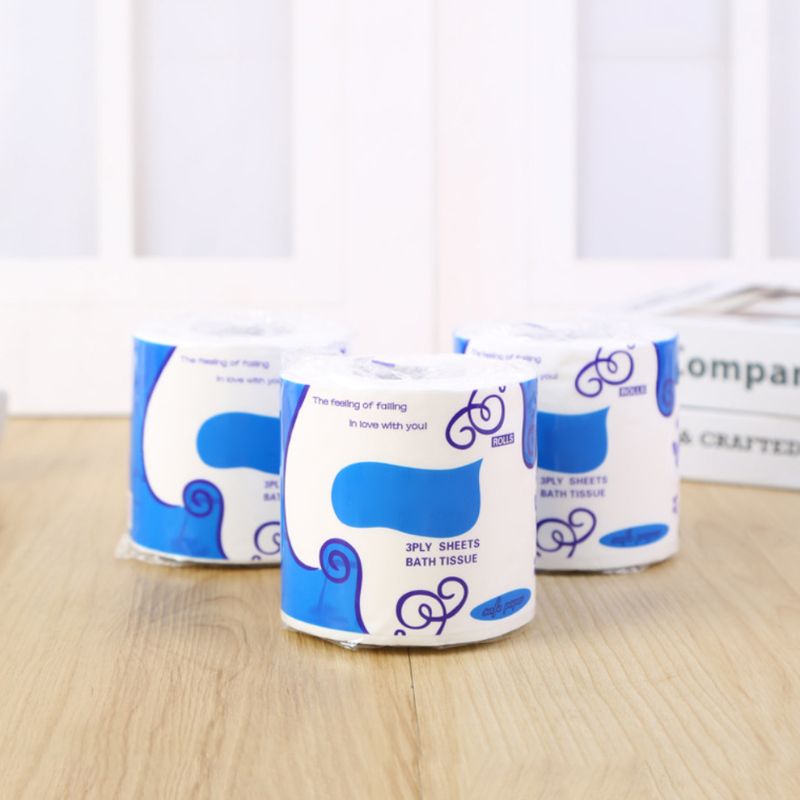 10x10cm Three Layer Toilet Tissue Home Bath Toilet Roll Paper Soft Toilet Paper G6KE
