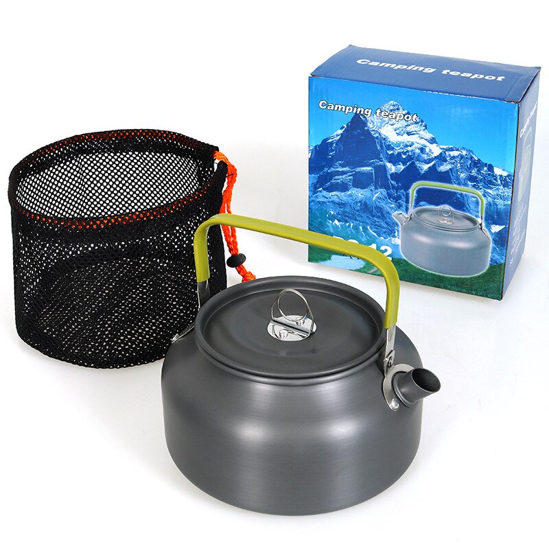 MENFLY Camping Kettle 0.8L 1.2L Capacity Outdoor Teapot Water-boiling Coffee Pot Mountain Hiking Portable Instant Noodle Kettles