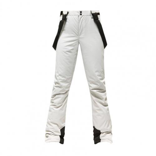 Snow Ski Pants Waterproof Insulating Protection Smooth Surface Women Windproof Breathable Snow Ski Pants for Snowboarding: Creamy White / L