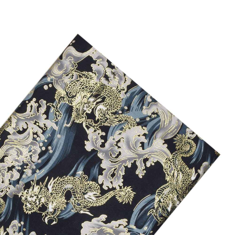 Tela japonesa bronceadora de algodón azul marino para joyería de ropa, fabricación, bolso, pretina, Material de diadema