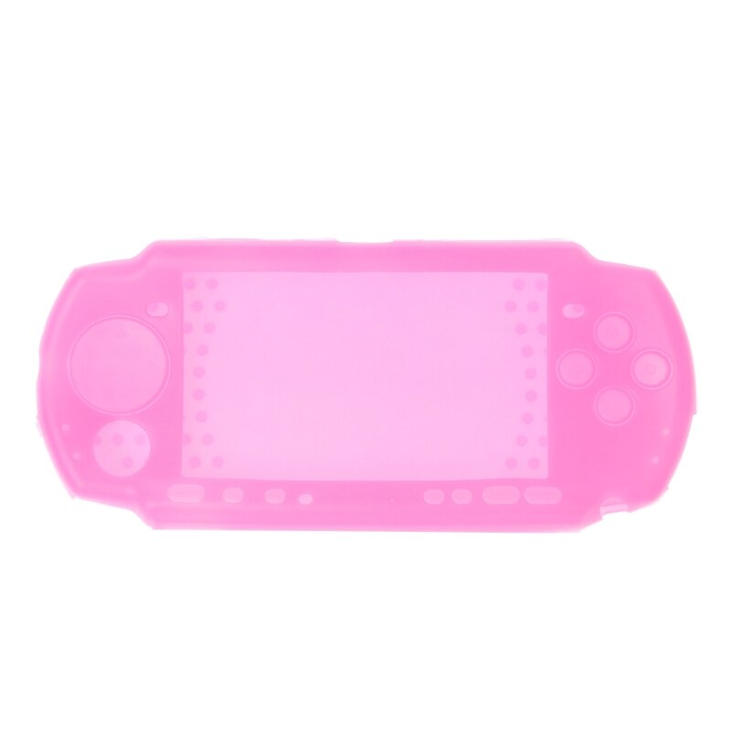 Silicone Macio Capa Protetora Shell para Sony PlayStation Portable PSP 2000 3000 Console Para PSP3000 Corpo Protetor Da Caixa Da Pele: Rosa