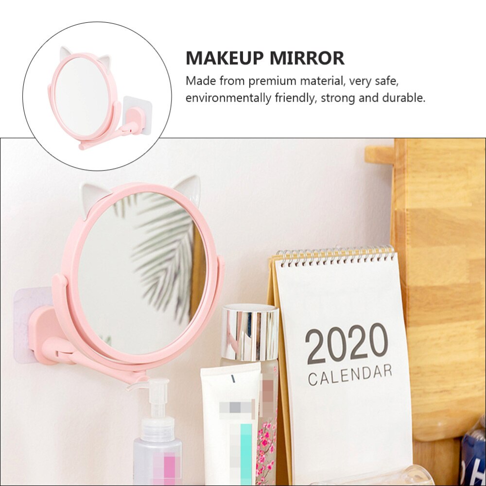 Wall-mounted Small Mirror Folding Mirror Angle Adjustable Cosmetic Mirror
