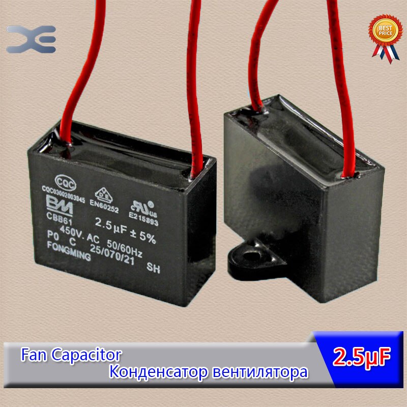 12 Models Fan Motor CBB61 1UF 1.2UF 1.5UF 1.8UF 2UF 2.5UF 3UF 4UF 5UF 6UF 8UF 10UF Capacitor 450V Original Part