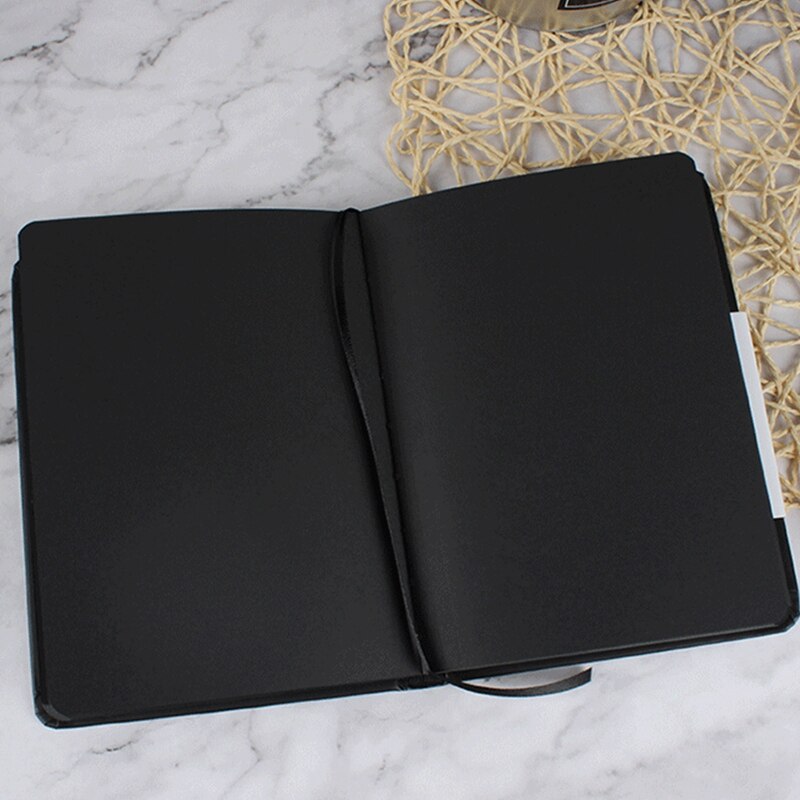 Planet Diary A5 DIY Blank Black Inner Page Sketchbook Diary for Drawing Painting Graffiti Notebook Journal