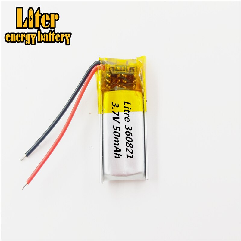 3.7v 360821 351020 50mAh Lithium Polymer LiPo Rechargeable Battery li ion li-polymer For DIY Mp3 bluetooth Recorder headphone