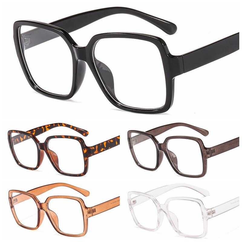 Women Eyeglasses Big Frame Glasses Classic Anti-blue Light Glasses Black Radiation Goggles Spectacles Eyeglasses 1pc