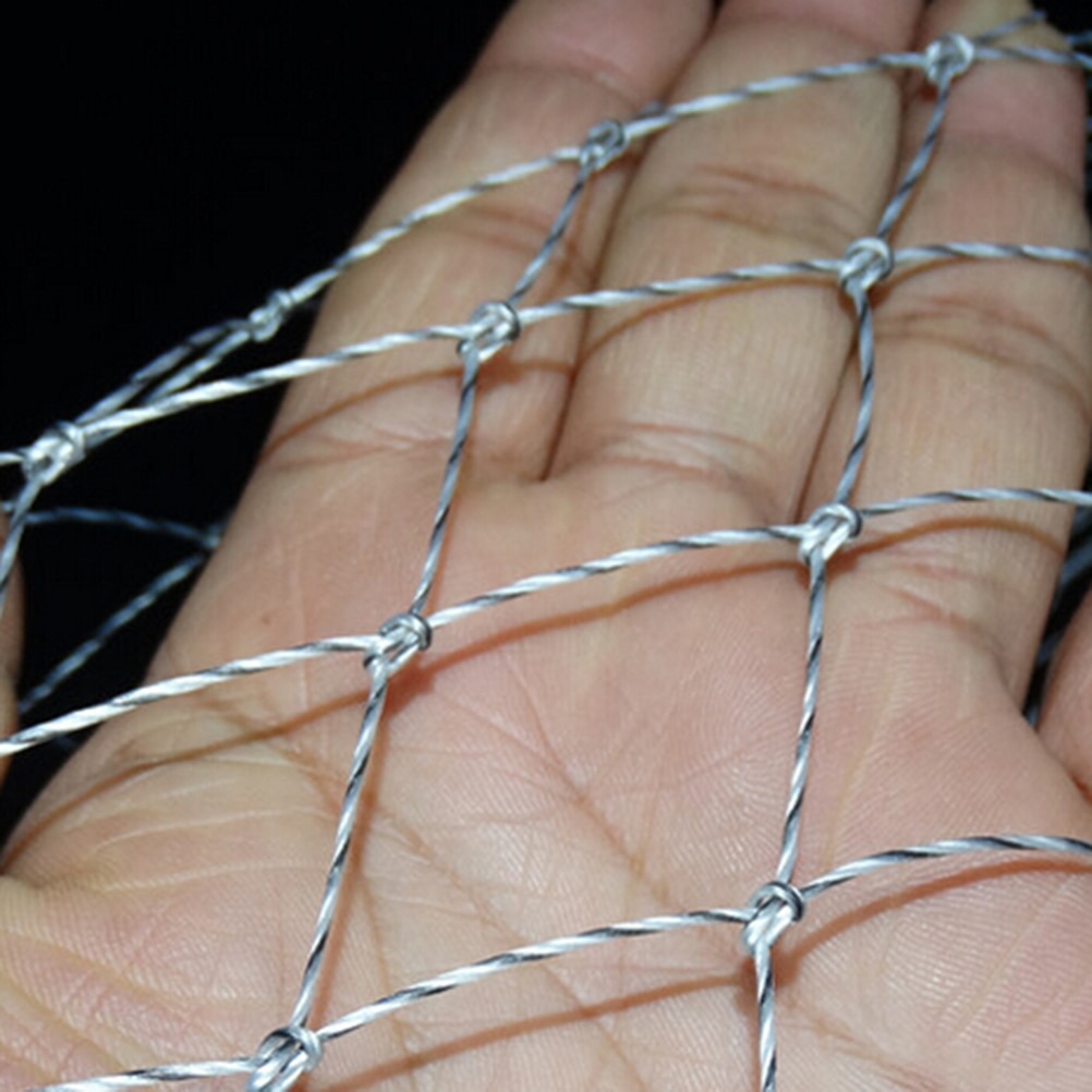 Double Fishing Tools Line Braided Mesh Fish Net White Net Fishing Hole For Bass Catch Luring Accesorry