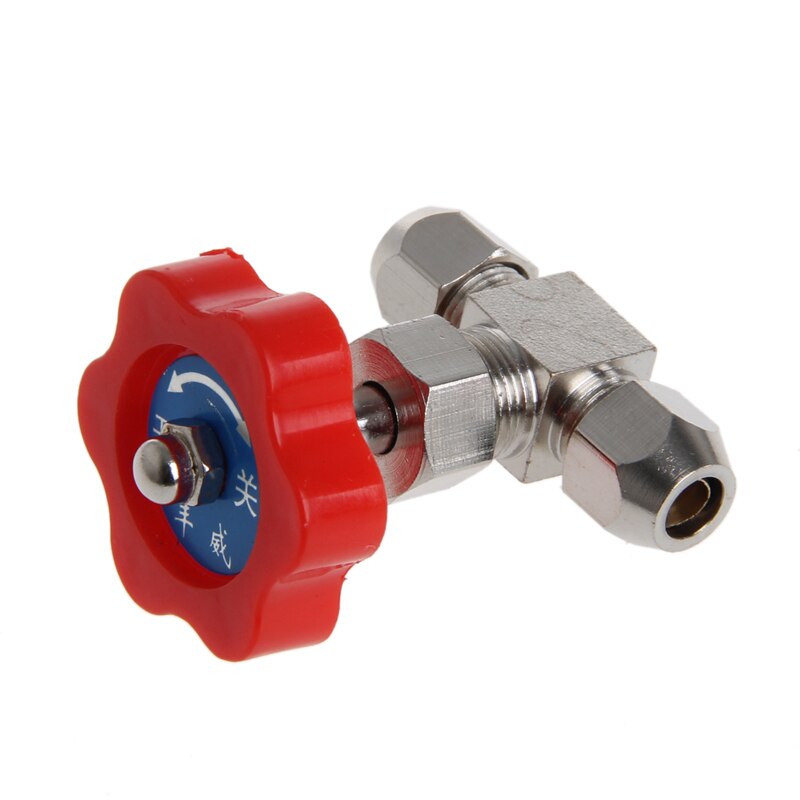 1pc High Pressure Durable Tube Nickel-Plated Brass Plug Needle Valve OD 6mm 8mm