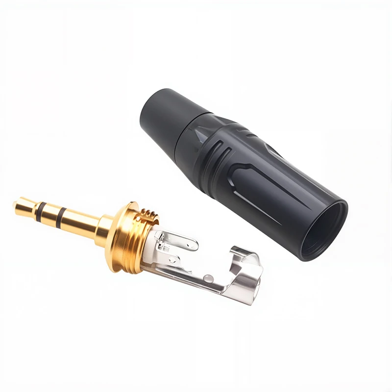 Conector de audio para auriculares de micrófono DIY chapado en oro con enchufe estéreo de 3,5 mm para conector de auriculares de 3,5 mm