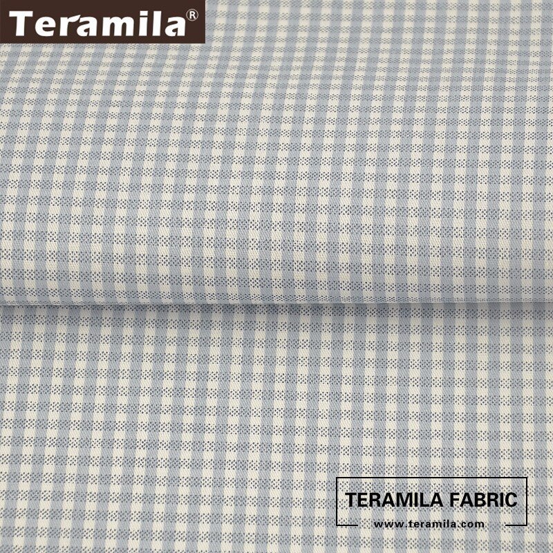 Teramila-Telas de algodón blancas y grises claras, diseños de tela de sarga de retazos, Material de costura de cuartos anchos, textil
