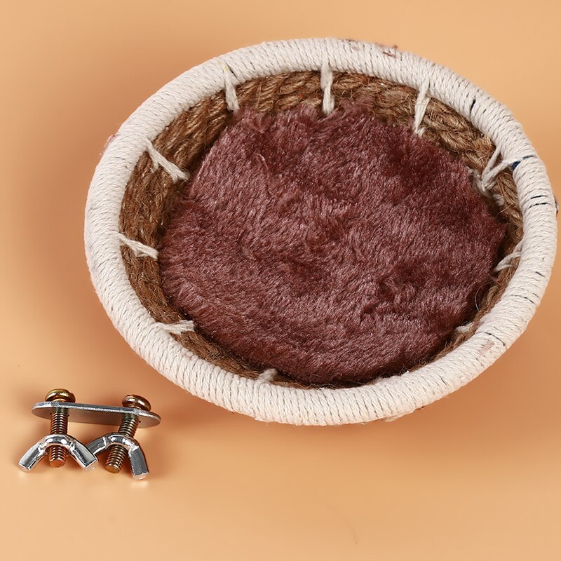 main tricot nid d'oiseau élevage tricot coton corde maison tissage canari Finch Budgie décor oiseau support perroquet fournitures
