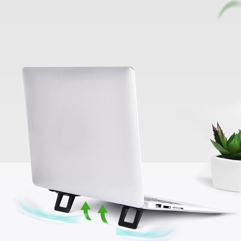 Mini Draagbare Onzichtbare Laptop Houder Verstelbare Cooling Stand Voor Bureau Notebook