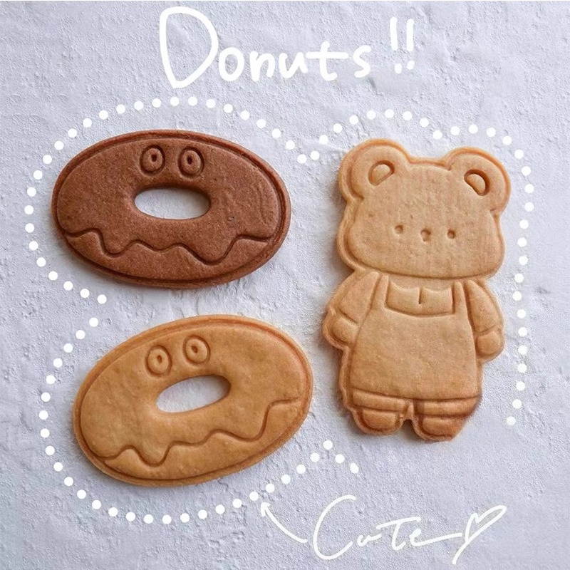 Cartoon Beer Boter Cookie Mold Donuts Vorm Biscuit Mold Beer Fondant Taart Decoreren Gereedschappen Biscuit Druk Stempel Bakken Tool