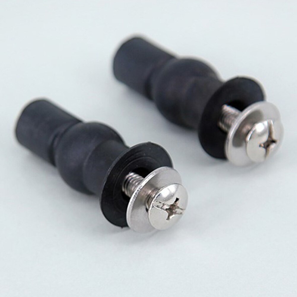 1pair Tool Nuts Expansion Screw Home Hinges Small Easy Install Rubber Top Toilet Seat Universal Fixing Reusable