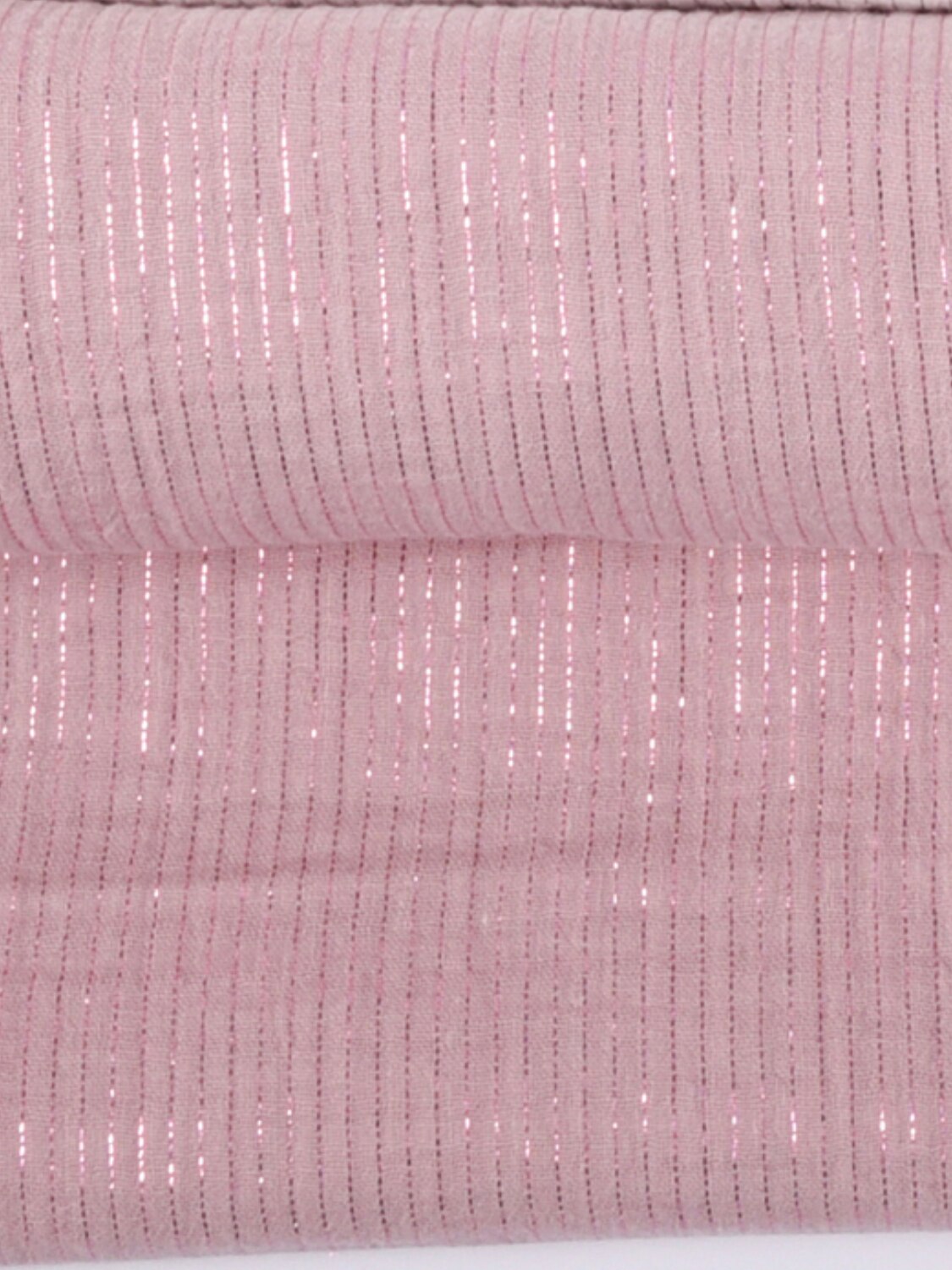 Dubbele Katoen Gaas Mousseline Lurex Folie Stof Diy Dubbele Gaas Stof Baby 100% Katoenen Mousseline: 50cm / Old rose