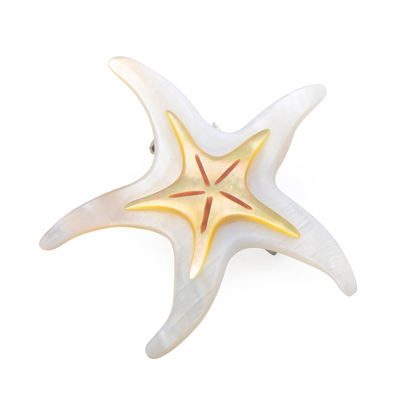 Wuli & bambino Naturale conchiglia stella marina Spille per Le Donne E Gli Uomini classico Stella Animale Banchetto Matrimoni Spille Regali Di Natale