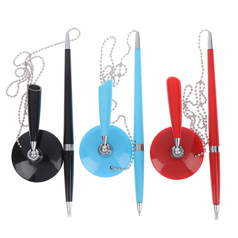1pc Black Metal Desk Rope Ballpoint Pen Signature Pen Learn Office School Stationery