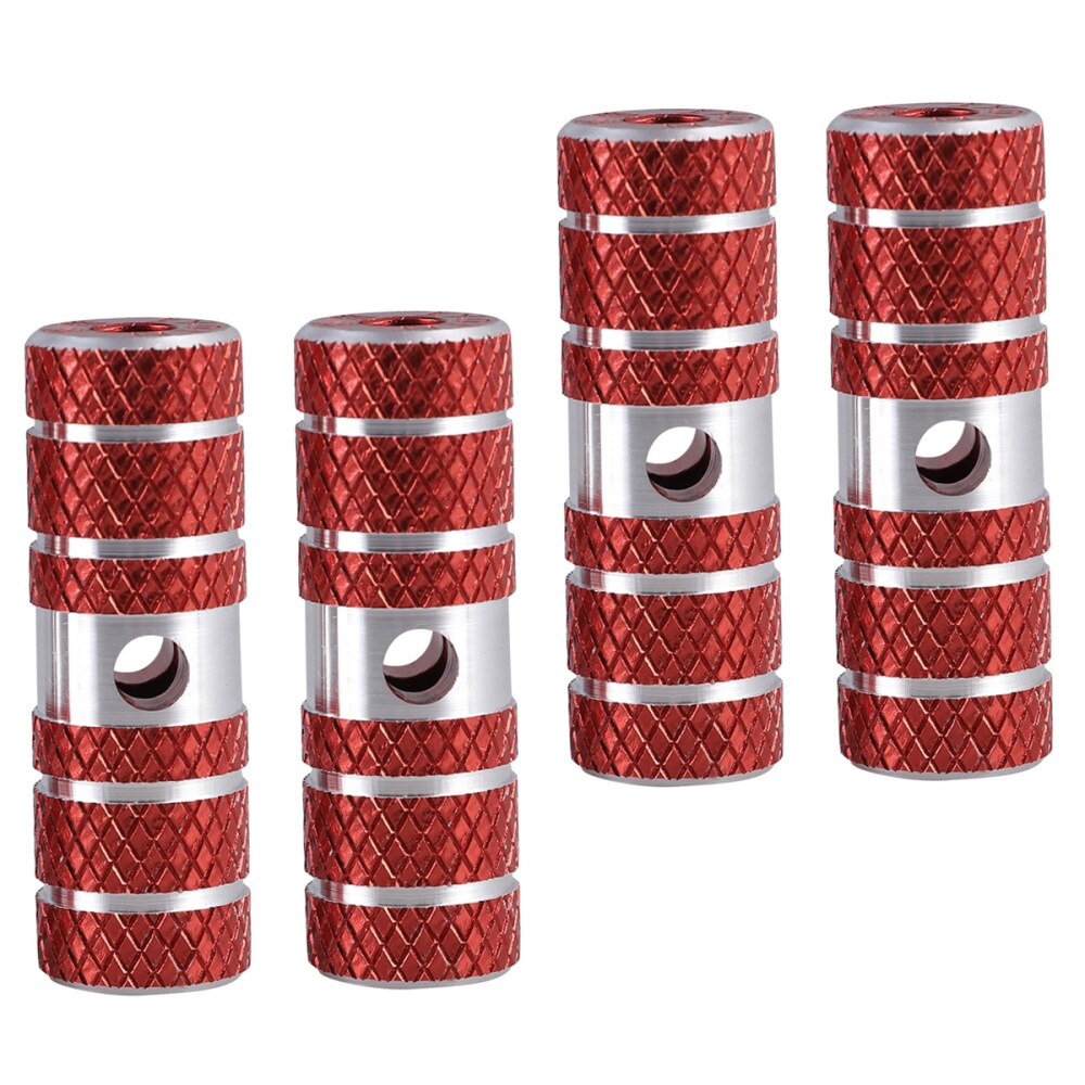Een paar aluminiumlegering fiets cilinder stoel as stunt pegs voor mountainbike (zwart)