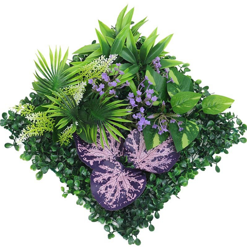 25x25cm Green Artificial Plants Wall Panel Plastic Outdoor Lawns Carpet Decor Home Wedding Backdrop Party Grass Flower Wall