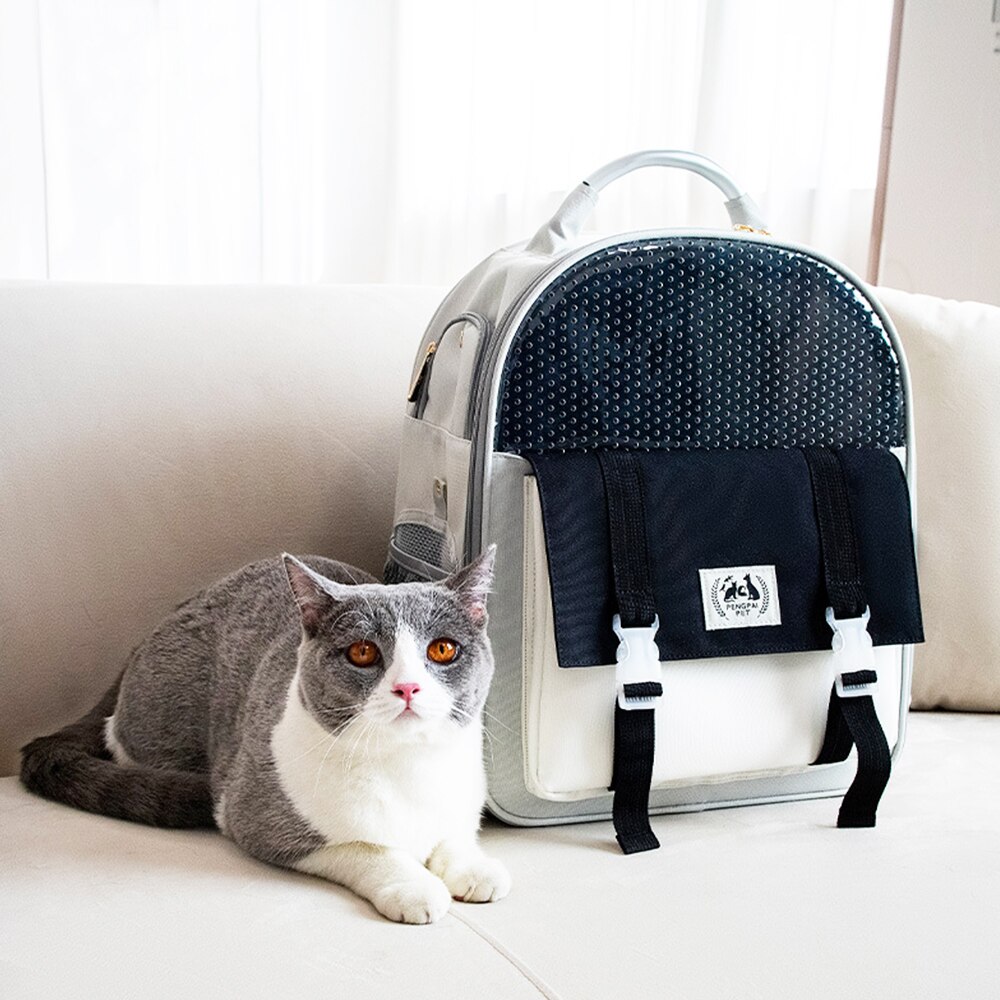 Cat Bag Foldable Cat Backpack Cat Bag Breathable Pet Backpack Out Portable Pet Bag Cat Travel Backpack: B