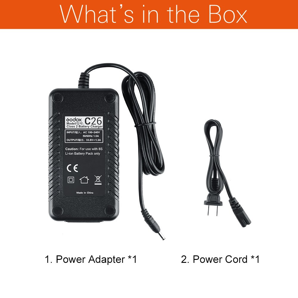 GODOX AD600Pro C26 Charger WB26 Dedicated Battery Charger For Godox AD600Pro Outdoor Flash Accessories