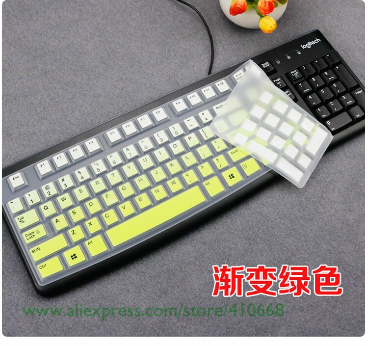 Wasserdichte Silikon Schreibtisch Tastatur Abdeckung Schutz Haut Für Logitech MK120 K120 Computer Staub Abdeckung Film